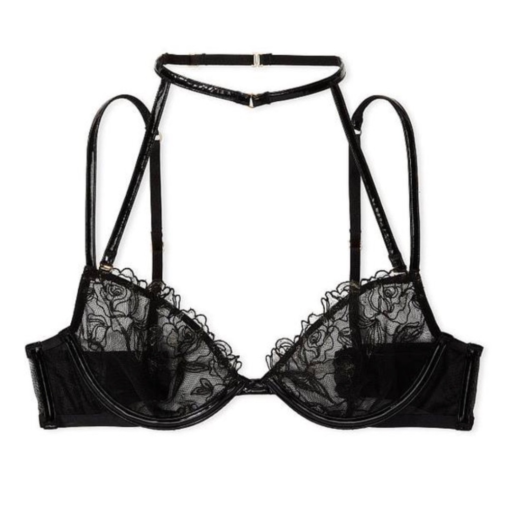 Victoria’s Secret Midnight Affair Embroidery Demi Bra | 38C | Low Cut | NWT Styl